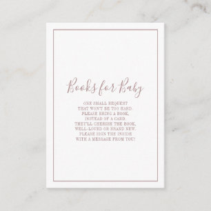 Rose Gold Bücher für Baby-Einlage Begleitkarte