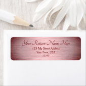 Rose Gold Burgund Brushed Metal Rücksendeadresse (Insitu)