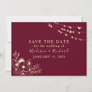 Rose Gold Burgund Hochzeit speichern das Datum Save The Date