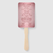 Rose Gold Burgund Hochzeitsfeier Fächer (Rückseite)