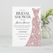 Rose Gold & Burgund Samt Brautparty laden ein Einladung (Stehend Vorderseite)