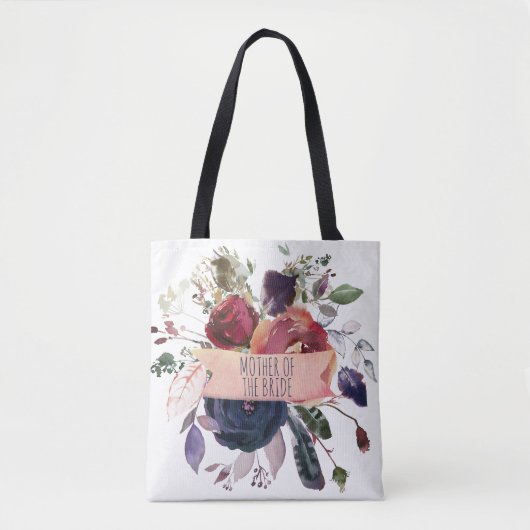 Rose Gold Burgund Seestadt Blumenmutter Tasche (Vorderseite)