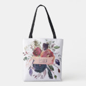 Rose Gold Burgund Seestadt Blumenmutter Tasche (Rückseite)