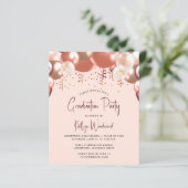 Rose Gold Burgundy Balloons Graduation Party (Stehend Vorderseite)