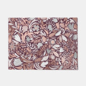 Rose Gold Burgundy Floral Illustration Fußmatte (Vorderseite)