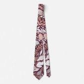Rose Gold Burgundy Floral Illustration Krawatte (Vorderseite)