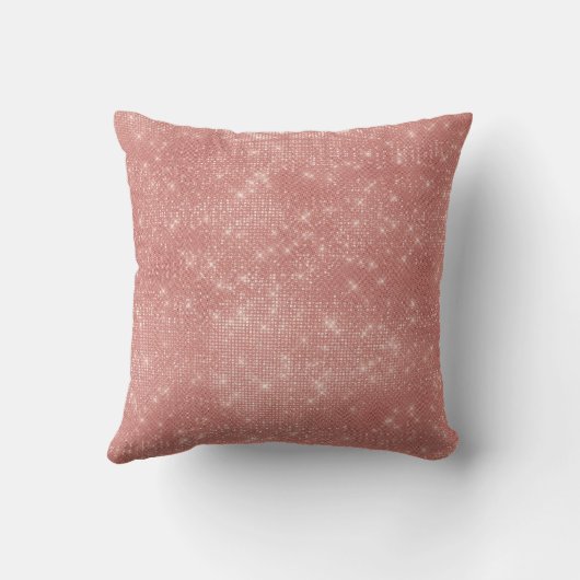 Rose Gold Burgundy Sparkle Monogram Name Kissen (Rückseite)