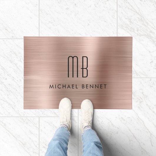 Rose Gold-Bürstenmetall Fußmatte (Indoor)