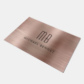 Rose Gold-Bürstenmetall Fußmatte (Schrägansicht)