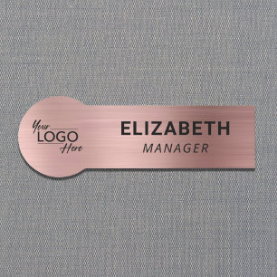 Rose Gold Business Company Logo Namensschild