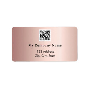 Rose Gold Business qo Rücksendeadresse Adressaufkleber