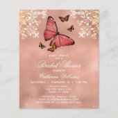 Rose Gold Butterfly Brautparty (Vorderseite)
