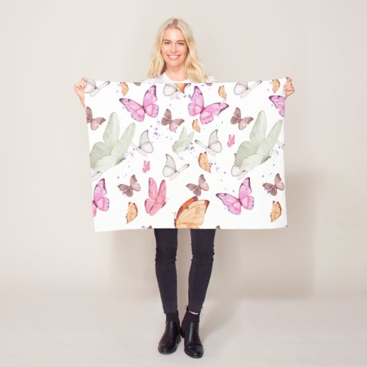 rose gold butterfly fleecedecke (Beispiel)