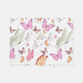 rose gold butterfly fleecedecke (Vorderseite (Horizontal))