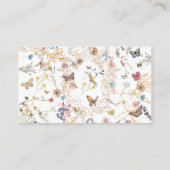 Rose Gold Butterfly Garden Flat Platzkarte (Rückseite)