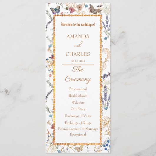 Rose Gold Butterfly Garden Flat Program Programm (Vorderseite)