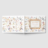 Rose Gold Butterfly Garden Wedding Gästebuch (Voll)