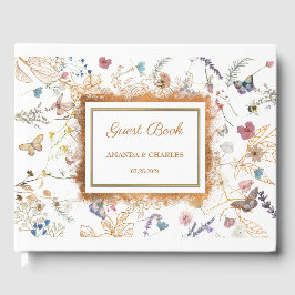 Rose Gold Butterfly Garden Wedding Gästebuch