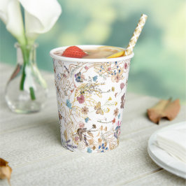 Rose Gold Butterfly Garden Wedding Pappbecher