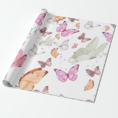 rose gold butterfly geschenkpapier (Ungerollt)