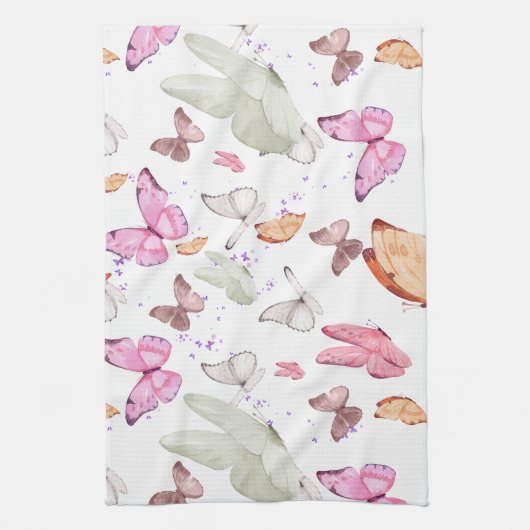 rose gold butterfly geschirrtuch (Vertikal)