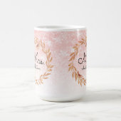 Rose Gold Butterfly Pink Glitzer Brautparty Kaffeetasse (Mittel)