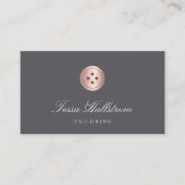 Rose Gold Button | Seamstress Schneiderveränderung Visitenkarte (Vorderseite)