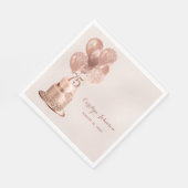 Rose Gold Cake 75. Geburtstag Serviette (Ecke)