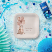 Rose Gold Cake Paper Plate zum 85. Geburtstag Pappteller (Party)