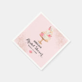Rose Gold Cake Tee Party Brautparty Napkins Serviette (Ecke)