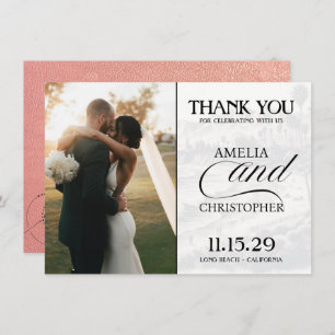 Rose Gold California Passport Dankeskarte