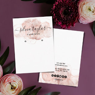 Rose Gold Calligrafy Art Ohrensichtkarte Visitenkarte