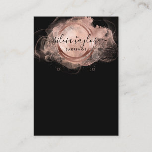 Rose Gold Calligrafy Art Ohrensichtkarte Visitenkarte