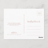 Rose Gold Calligrafy Vielen Dank Postcard Postkarte (Rückseite)