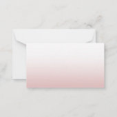 Rose Gold Calligraphierte Skriptvorlage Mitteilungskarte (Rückseite)