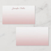 Rose Gold Calligraphierte Skriptvorlage Mitteilungskarte (Vorne/Hinten)