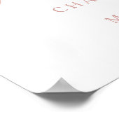 Rose Gold Calligraphy Begrüßungspapier Poster (Ecke)