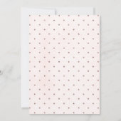 Rose Gold Calligraphy Einladung (Rückseite)