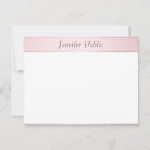 Rose Gold Calligraphy Script Elegant Template Mitteilungskarte (Vorderseite)