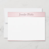 Rose Gold Calligraphy Script Elegant Template Mitteilungskarte (Rückseite)