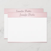 Rose Gold Calligraphy Script Elegant Template Mitteilungskarte (Vorne/Hinten)