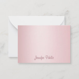 Rose Gold Calligraphy Script Monogram Template Mitteilungskarte