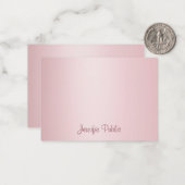 Rose Gold Calligraphy Script Monogram Template Mitteilungskarte (Vorderseite/Rückseite Beispiel)