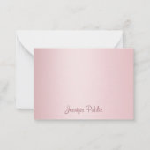 Rose Gold Calligraphy Script Monogram Template Mitteilungskarte (Vorderseite)