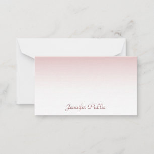 Rose Gold Calligraphy Script Name Stilvolle Vorlag Mitteilungskarte