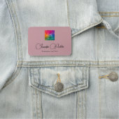 Rose Gold Calligraphy Script Template Elegant Namensschild (Beispiel)