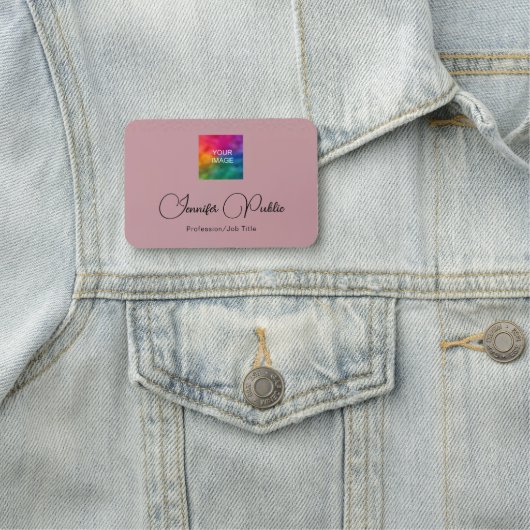 Rose Gold Calligraphy Script Template Elegant Namensschild (Beispiel)