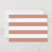 Rose Gold Calligraphy Wedding Reception Card RSVP Karte (Rückseite)