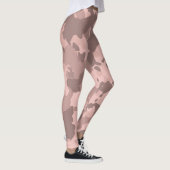 Rose Gold Camouflage Camouflage Muster Militär Leggings (Rechts)