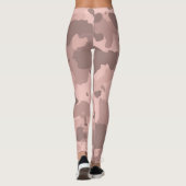 Rose Gold Camouflage Camouflage Muster Militär Leggings (Rückseite)